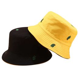 Wide Brim Hats Reversible 4 Colours Ctus Embroidery Bucket Hat Unisex Chapeau Fishing Hat Bob Caps Women Men Panama Hat Summer Sun Cap ZZ-476 P230311