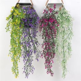 Decorative Flowers Valentine's Day Home Decor Artificial Plants Garland Lover Hanging Ivy Fake Flower Wedding Decoration Wall Leaves