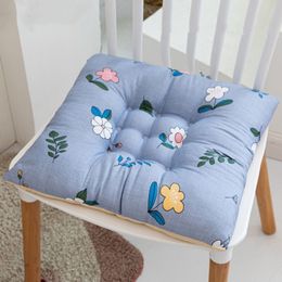 Cushion/Decorative Pillow Small Fresh Printing Pattern Square Flax Seat Pad Living Room Tatami Outdoor Mat Office Dormitory Thicken Non-slip Chair Cushion 230311