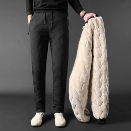 Men's Pants Men's Winter Pants Outside Warm Joggers Thicken Men Sweatpants Heavyweight Streetwear Fleece Trousers Men Pant 230311