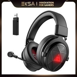 E910 5.8GHz Wireless Gaming Headphones with ENC Mic 15ms Low Latency Wireless Headset Gamer 7.1 Surround for PS4/PS5/PC/TV