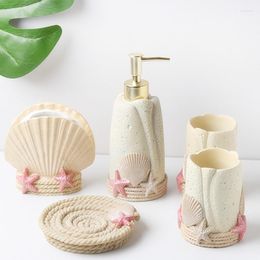 Bath Accessory Set Creative Bathroom Storage Resin Emulsion Bottle Accessories Wash Gargle Cup Toothbrush Suit Wedding Gift