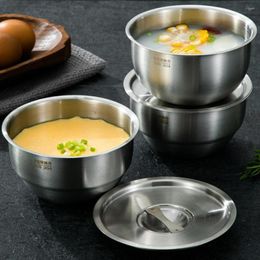 Bowls Steamed Egg Bowl With Lid Multifunctional Container BPA Free Soup Rice Fruit Salad Stew Kitchen Tableware Supplie