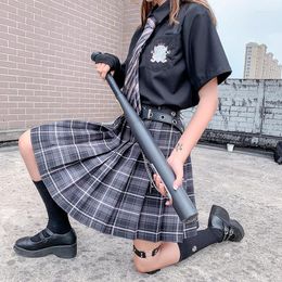 Skirts School Pleated For Girls High Waist Plaid Mini Y2k Fashion Short Skirt 2023 Summer Japan Cosplay Student Jk Women
