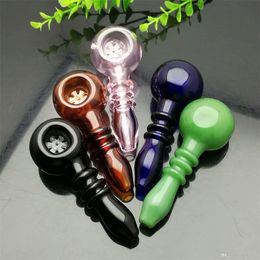 Smoking Pipes Three-wheeled snowflake stained pipe Glass Bongs Glass Smoking Pipe Water Pipes Oil Rig Glass
