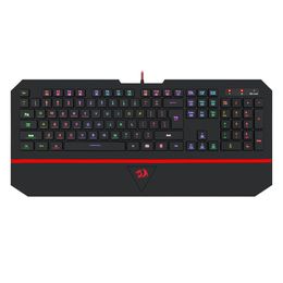 n K502 RGB Gaming Keyboard RGB LED Backlit Illuminated 104 Key Silent Keyboard with Wrist Rest for Windows PC Games