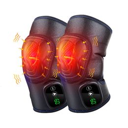 Leg Massagers Electric Heating Knee Massager Leg Joint Vibration Therapy Elbow Support Relieve Arthritis Pain Warm Wrap Over Knee Pad Massage 230310