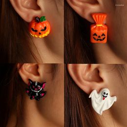 Stud Earrings Halloween Horror Pumpkin Witch Drop For Women Hallowmas Costume Cosplay Bat Earring Party Funny Creative