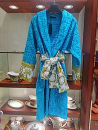 Herren Womens Home Roben Schalkragen Baumwolle weiche flauschige Niederleger Designer Marken Luxus Vintage Bademant