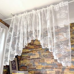 Curtain White Butterfly Lace Short Kitchen Triangle Decorative Door Room Divider