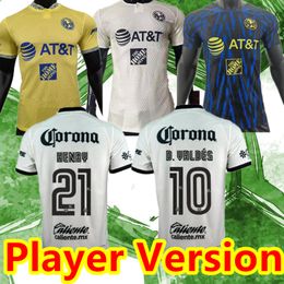 player version 22 23 Club America Home Away Soccer Jerseys 2022 2023 UNAM Third LEON HENRY Camisas de Futebol M.LAYUN G.OSHOA R.Martinez Football Shirts