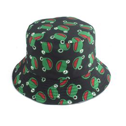 HBP 2021 Wide Brim New Hats Cute Frog Bucket for Women Men Panama Summer Outdoor Reversible Fishing Cap Cartoon Froggy Hat P230311