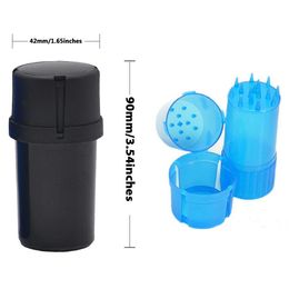 Smoking Pipes Accessories Plastic 2 In 1 Tobacco Grinder Bottle Style Crusher Herbal Herb Spice Grinding Airtainer Storage Container Dhlzb