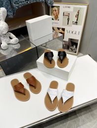 Luxury designer slides 2023 flip-flops Slippers short heel French temperament net celebrity flat two cm pinch niche sandals
