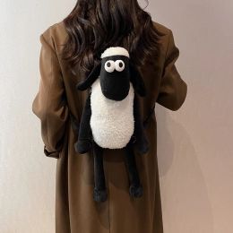 Small sheep plush backpack cute cartoon doll backpack all portable personality girl bag