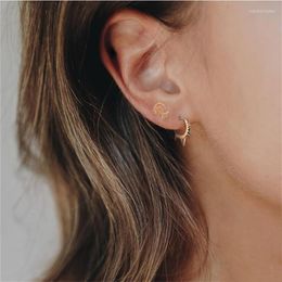 Hoop Earrings Gold For Women Dangle Cuff Stud Plated Small Spike Earring