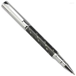 Fuliwen Carbon Fibre Roller Ball Pen Yellow Colour Point High Quality Ink For Business Writing Gift