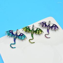 Brooches Dragon Shaped Enamel Pins Bag Shirt Lapel Pin Badges Jewelry Gift 3 Colors For Clothes