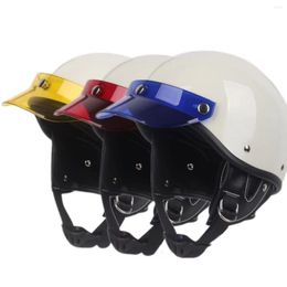 Motorcycle Helmets For Man Motorbike Helm Motocross Adults DOT Approved Helmet Moto Scooter Vintage Half Face