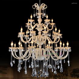 Chandeliers Large In The El Crystal Chandelier For Dining Room Home Lighting Indoor Lamp White And Gold