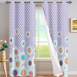 Curtain Purple Curtains For The Room Fresh Little Daisy Design Living 2 Pieces Drop Custom Shading