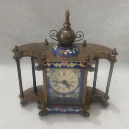 Table Clocks High 8inch/20CM Big Desk Decorations Home Collection Old Chinese Antique Style Copper Mechanical Clock /Retro