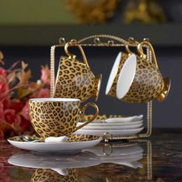 Coffee Cup Set Ceramic Mug Bone China Porcelain Drinkware Tea Cups And Saucer Sets Coffeeware Free Shipping Home Decoration