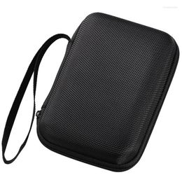 Storage Bags Black Hard Nylon Carry Bag Compartments Case Cover For 2.5 HDD Disc