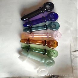 Smoking Pipes Coloured two-wheel snowflake glass pipe Glass