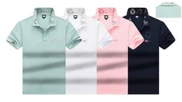 Men's Polos Designer men's summer T-shirt fashion printing classic leather pocket casual short-sleeved T-shirt Mans cotton T-shirt 4-color polo shirt