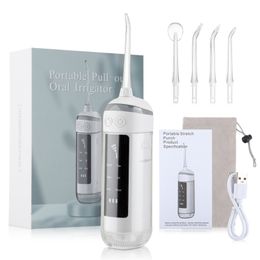 Other Oral Hygiene Oral Irrigator 6 Mode Portable Tooth Cleaning Telescopic Water Floss irrigator Dental Water Jet IPX7 Waterproof Water Floss 230311