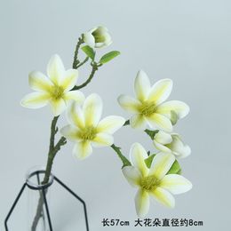 Simulation flower feel white magnolia flower fake flower living room porch decoration display flowers tree landscape layout flowers