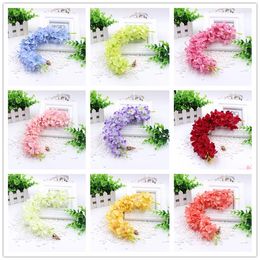 Decorative Flowers 1pc 35cm Home Fashion Artificial Hydrangea Party Romantic Wedding Silk Garlands Of Wisteria