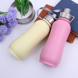 Water Bottle 800ml Pink And Yellow Sports Stainless Steel Vacuum Insulation Pot Can Keep Warm Cool