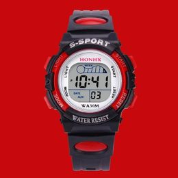 Wristwatches Sport Waterproof Children Boys Watch Digital Led Electronic Wristwatch Bluetooth Fitness Kids Alarm Gift Clock