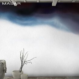 Wallpapers MASAR Ink Smudge Painting Design Chinese Cloud Abstract Art Mural Restaurant Bedroom Background Wall Paper Penetration