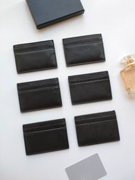 Luxury Brand Unisex Leather Card Holders Fashion Portable Metal Letter Couple Coin Purses Designer Women Men Storage Wallets Multi-card Large Capacity Purses