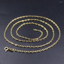 Chains Au750 Pure 18K Yellow Gold Necklace 2mmW Cable Chain Link 21.6"L 3-3.3g