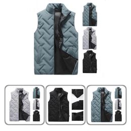 Men's Tank Tops Fashionable Soft Zip-up Winter Vest Men Waistcoat Warm Cold-proof