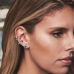 Backs Earrings Be 8 CZ Geometric Design Single Ear Cuff Fashion Personality Clip Female Graceful On E788