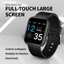 YEZHOU2 X21 women Smart Watch IP67 Waterproof Heart Rate Blood Pressure Oxygen Sleep Monitoring Sports Alarm Clock Photo Smart Bracelet Full Touch Smartwatchs