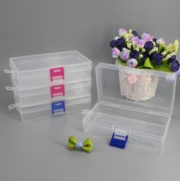 Transparent Storage Box PP Empty Locking Sample Display with Lid Plastic Box Head Ornament Bead Finishing Storage Box 1224043