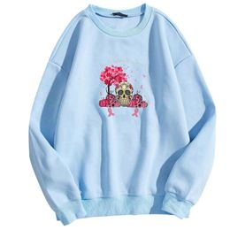 Women's Hoodies & Sweatshirts Print Long-sleeved Sweatshirt Casual Blouse Pullover Round Neck Animal Letters Printed Pattern Fashion