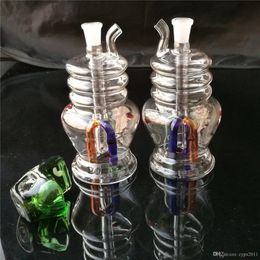 Colour spiral four claw pot Wholesale Glass bongs Oil Water Pipes Glass Pipe Oil Rigs Smoking