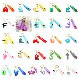 Anime Characters Alphabet Lore Keychain Charm English Letters Cartoon New Package Charms Childrens Toys 26 Alphabets Lores Whole Set