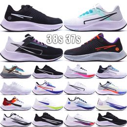 Top Pegasus 38 Shield Running Shoes 37s Barely Volt White Multi-Color Black Flash Crimson Dandy Dandelions Total Orange Mens Womens Outdoor Sneakers Size 36-45