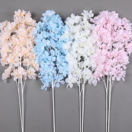Decorative Flowers & Wreaths 4 Forks Cherry Blossoms Silk Gypsophila Artificial For Home Decoration Wedding Bouquet Plants Plastic Stem