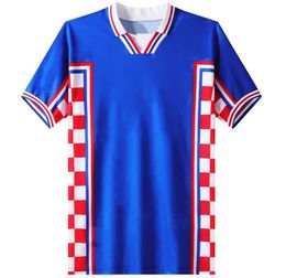 1998 SUKER Retro Soccer jerseys CrOatiA Home vintage classic Boban Prosinecki football shirt STIMAC TUDOR BAJIC futbol jersey kit maillot Camisa 98 Football shirts