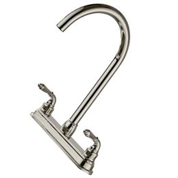 Kitchen Faucets 2-handle Fixed Faucet Tap Stainless Steel