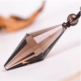 Pendant Necklaces Natural Stones Smoky Quartz Pendants Rope Necklace Brown Crystal Citrine Energy Gift For Point Star